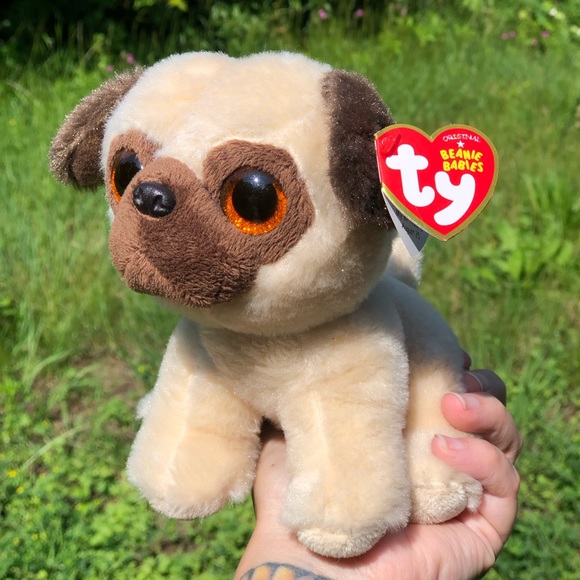 TY Beanie Babies Baby Rufus the Dog Pug stuffed animal toy plushie cute plush - Picture 9 of 11